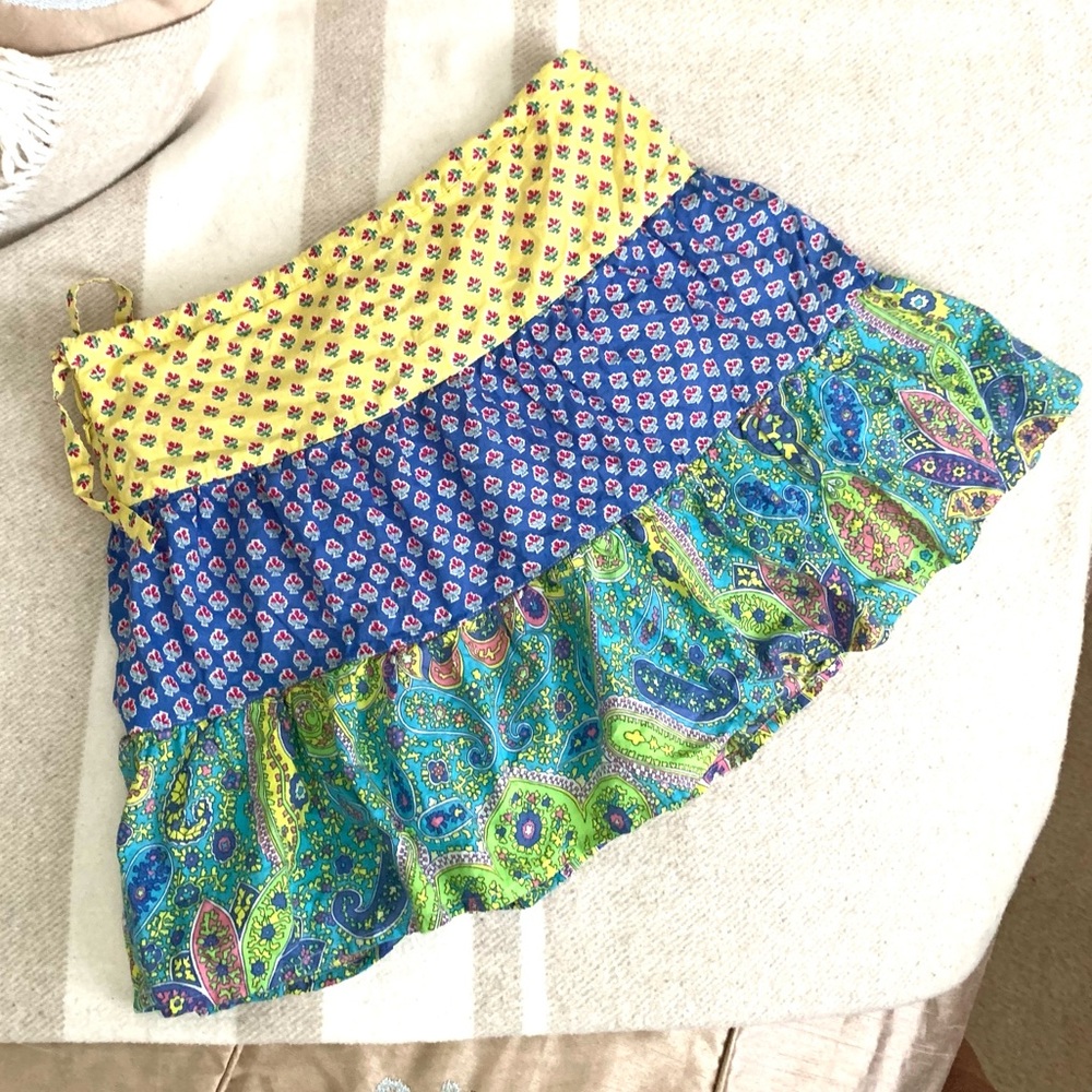 Ralph Lauren Patchwork Girls Ruffle Skirt